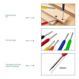 Deep Hole Marking Pencil Solid Carpenter Pencil Scriber Refill Carpenter Scriber Mechanical Pencil Woodworking Hand Tool Sets