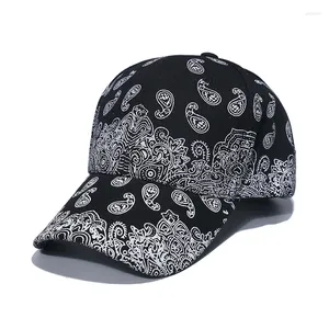 Ballkappen Männer Frauen Sport Golf Sonnenschirm Sonnenschutzmittel Cashew Blumendruck Baseballkappe Snapback Hip Hop Magic Paste Verstellbare Sonnenhut W44