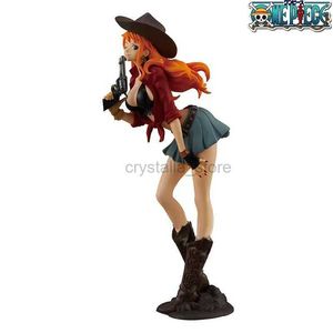 Comics Heroes 18cm Anime One Piece Figure Pvc Cowboy Nami Figures Figures Kolekcjonalne Dekoracje modelu Dolki Zabawki Zabawki Zabawki 240413