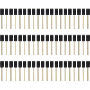 Stume di stoccaggio da 100 pezzi spazzola in schiuma spugna Sponge manico in legno pennelli da 1 pollice set di pittura per artigianato di acrilici