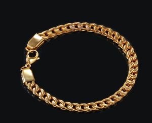 Mens Bracelets de ouro Jóias Hip Hop Gold Silver Plated Link 316L Aço inoxidável Bracelets 8306126