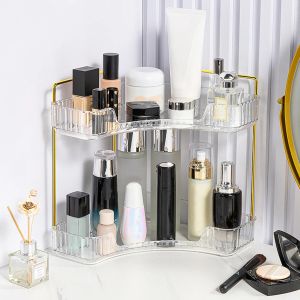 Cosmetic Storage Rack Waterproof Makeup Perfume Organizer Moisture-Proof Metal Multifunctional for Home Bedroom