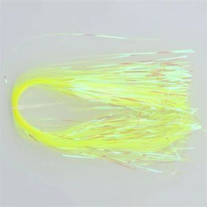 1 mm bredd Korrugerad glisssträngar saltvattenfiske jig krok streamer flugor bindande flash glitter simulerar fiskskala