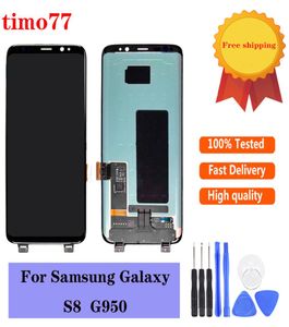 Oryginalne 100 testowane panele LCD Wyświetlacz Wyświetlacz Digitizer Digitizer Część zastępcza dla Samsung Galaxy S8 G950A G950F G950T G950V3975467