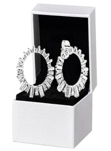 CZ Diamond Sparkling Beauty Glacier Glacier Stalling Oregro 925 Sterling Original Box per donne Orecchini regalo per matrimoni 8209939