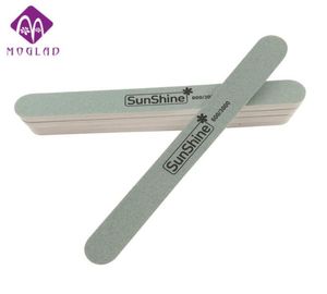 Whole 5pcslot sunshine spone sanding nail file salon sandpaper nail buffer file Slim Crescent Grit 6003000 for nail polish1102419