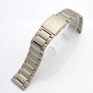 Universal Solid Flat Interface Titanium Watch Watch Metal Pasek Bransoletka TytaniumAlloy Męska szerokość 20 21 22 23 mm