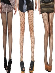 Mulheres de cintura alta meias de pesca de malha sexy coxa de meia -calça alta preta colorida super elástica tecidos 4248367