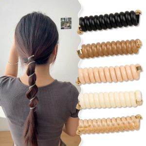 Y2k New Ponytail Elastic Hair Bands Rubber Hair Ties Bundle Scrunchies Telephone Wire Hair Accessories Women Girls