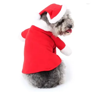 Pies Apparel Pet Costume Costume z czapką Santa Claus Bluzy dla małych psów koty