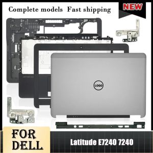 Fall Nytt för Dell Latitude 7240 E7240 Laptop LCD Back Cover Front Bezel Hinges Palmrest Botten Dörrtäckning Toppfodral KB -konsol