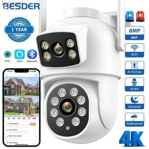 PTZ CAMERAS BENDER 4K 8MP WIFI CAMARA PTZ ДВОЙСКИЙ ЭКРАН ДВОЙНЫЙ ДВОЙСТВЕННЫЙ ДВОЙСТВЕННЫЙ ДВОЙНА