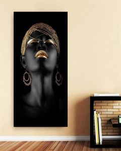 Canvas Painting Wall Art Pictures prints Black woman on canvas no frame home decor Wall poster decoration for living room21228390257