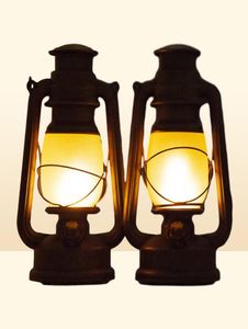 Tragbare Laternen Fernbedienung Vintage Camping Lantern LED Candle Flame Zelt Leuchtbatterie betriebener Kerosin Lamptisch Nacht1069585