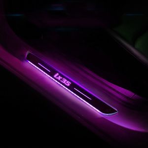 Illuminated Car Door Sill Light Welcome Plate Scuff Pedal for Hyundai ix35 Logo LED Strip Auto Ambient Lamp Styling Accessories