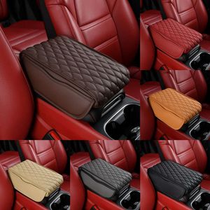 2024 2024 PU Leather Car Armrest Mat With Storage Bag Center Console Auto Armrests Storage Box Cover Pad Arm Rest Protection Cushion