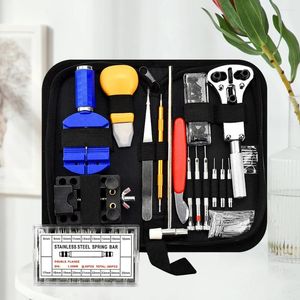 Assista Kits de reparo Ferramenta de remoção de link 507pcs com barra de banda de estojo de transporte barra de mola portátil para relojoeiro