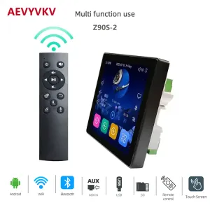 Amplifier Touch Screen 4 Inch Android 10 Smart Home Audio System Alexa Voice Control WiFi Background Music Wall Amplifier