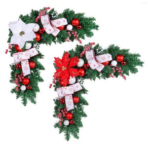 Decorative Flowers Christmas Swag Outdoor Front Door Wreath For Farmhouse Office Apartment