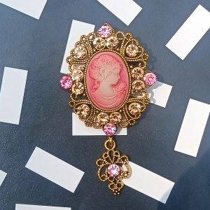Elegancki styl vintage wiktoriański projekt królowej kamey antyczne ślubne piękno broszka broszka biżuteria prezent Ax001