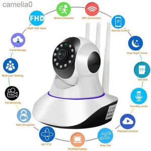 IP -Kameras V380 1080p Wireless WiFi Camera Home Safety Monitoring Indoor IP -Kamera -Bewegung Erkennung 360 PTZ Kamera Babypo -Monitorc240412