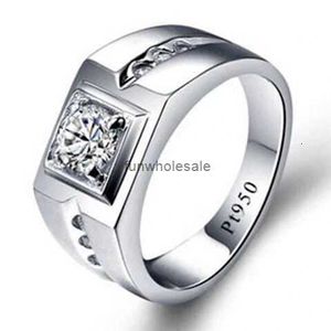 PT950 Platinum Anello maschile Mosonite Diamond Mash Dominant Coppia Dono di matrimonio per fidanzato