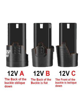 Universal 12V Rechargeable Liion Lithium Battery For Power Tools Electric drill Electric Screwdriver Battery9462570