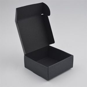 50pcs Black WrapCraft Kraft Paper Packaging Box Wedding Party Small Gift Candy Jewelry Package Boxes For Handmade Soap box 210402259S