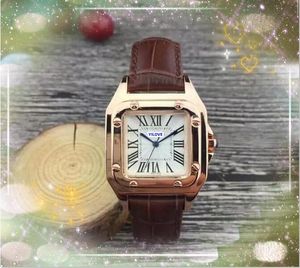 Godkvalitetskvinnor Lovers Watches Japan Automatisk kvartsrörelse Vattentät klocka Färgglad läderrem Rose Gold Silver 3 Pointer Gold Armband Wristwatch