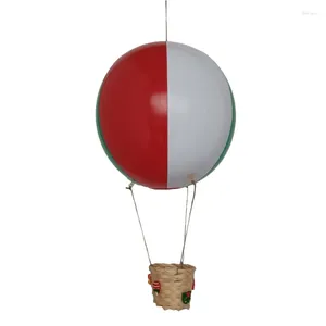 Decoração de festa Christmas Air Balloon Paper Lantern Bamboo Basket Kids Hanging Decor