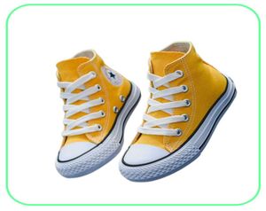 Buty dla dziewczynki Baby Sneakers Nowy wiosna 2019 Fashion High Top Canvas Toddler Boy Shoe Kids Classic Canvas Buty 655330199