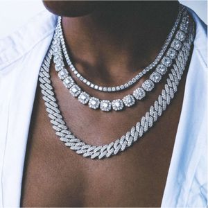 Hiphop smycken ny design sier kedja unsex charm bling kubansk halsband