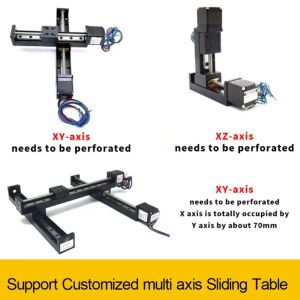 Mini Fazenda de Table Rail Linear do Tipo Mini Etapa Linear de 50-300mm NEMA11 Motor de passo de 28 mm para XYZ Eixo CNC 3D Impressora