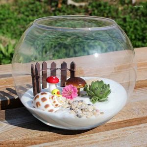 Vases Micro Landscape Glass Vase Succulent Plant Terrarium Container Flower Pots Clear Borosilicate Bauble