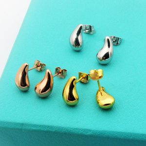 Silver Post, 14K Gold Women Teardrop Earrings 925S Gravering Stud Earring