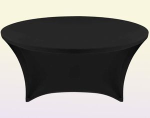 Table Cloth Round Spandex Fitted Tablecloth High Stretch Table Cover for Cocktail Table Cloth Christmas Wedding Event el Buffet7866207