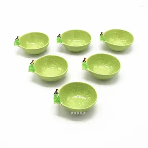 Bowls Cute High Beauty Flavor Plate Ceramic Hami Melon Material Household Minimalist Fruit Cold Vegetable Sauce Small Bow