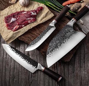 High Carbon Steel Chef Knife Clad Forged Steel Boning Slicing Butcher Kitchen Knives Meat Cleaver Kitchen Slaughtering Knife Whole2855920