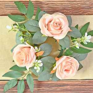 Декоративные цветы искусственная роза подсвечника венок свадебная вечеринка на День святого Валентина