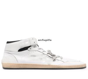 أحذية مصمم أحذية Skystar Hightop Star مخططة خمر من الجلد الأصلي رجال النساء الأبيض كلاسيك أحذية رياضية 039039golden036684879