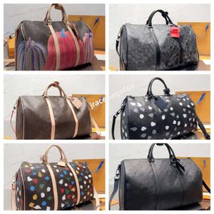 Luxury Designer Duffle Classic 45CM 50CM Lage for Men Real Leather Handbag Totes Shoulder Bags Mens Womens Large Capacity Travel Bag