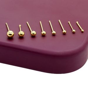 Kołki 50pcs/partia 925 Sterling Srebrna Kulka Kulka Nosek Nosek Nosek piercing biżuteria do uszu helisa tragus karał ogroda