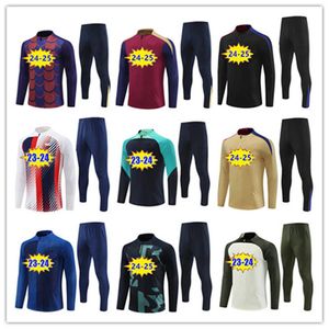 23 24 25 Top Pedri Tracksuit 성인 소년 훈련복 2024 2025 남자와 어린이 트랙 슈트 Ansu Fati Pedri Lewandowski Camisetas de Football