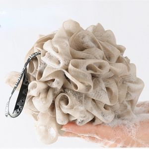 Mesh Bath Cleaning Brush Dowch Puffs Mjuka svampbollar Body Cleaner Exfolierande skrubber Bad Blomma badtillbehör Grönt