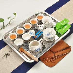 Teaware sets keramiska te -set drickware cup tureen infuser kinesisk ceremoni med gaiwan rostfritt stål chahai bord