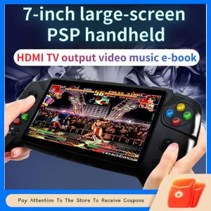 Players 2023 New 7Inch Large Screen Handheld Game Players Classic Retro Game Console 10000+ Dual Joysticks For Ps1 Gba Nes Game Player