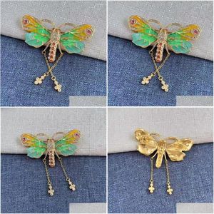 Pinos broches vintage high touch butterfly color moda brooch entrega jóias dhsw1