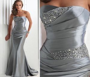 2021 Evening Dresses Robe de Soiree Strapless Sleeveless Long Mermaid Prom Gowns Custom Made Selling1685054