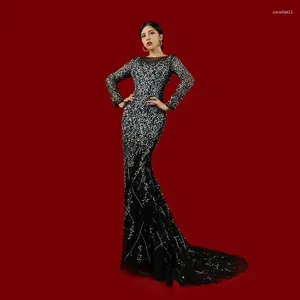 Платья для вечеринок Baisha Luxury Evening Dress для официальных случаев тяжелые бисера ручной работы длинные платья русалки Саудовская Аравия знаменитость H168