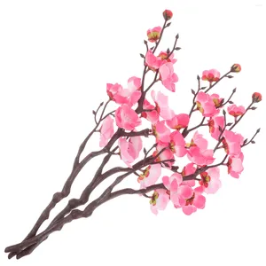 Fiori decorativi 3 pezzi Wintersweet finga decorazione finta simulazione plum blossom ramo va